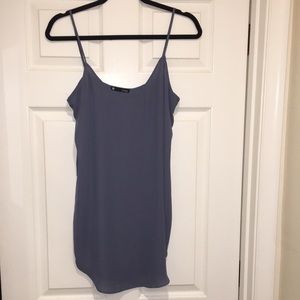 Krisa Smokey blue grey long tank | S